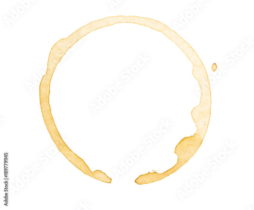 Fotografie Coffee stains isolated on a transparent background