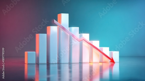 Decreasing financial bar chart illustration Free Download Decreasing financial bar chart illustration - GFXLoad