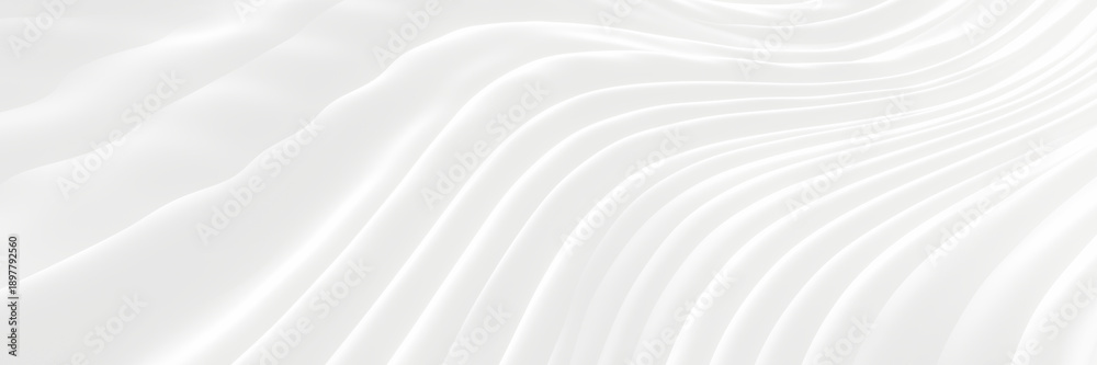 Obraz premium Abstract white wavy background. White ripple