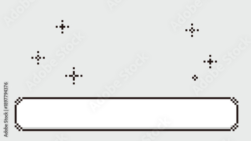ドットレトロゲーム風テキストボックスとキラキラ