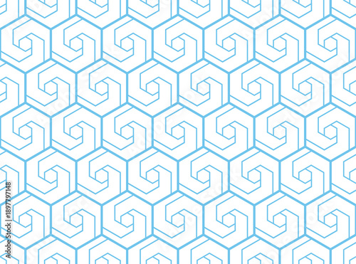 Abstract geometric pattern. A seamless vector background. White and blue ornament. Graphic modern pattern. Simple lattice graphic design