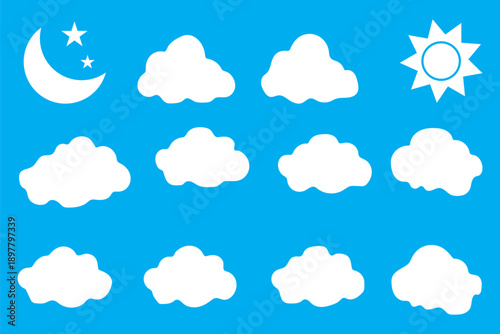 set cloud abstract black cloudy vector illustration