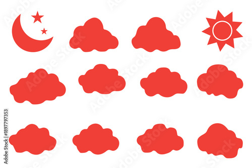 set cloud abstract black cloudy vector illustration