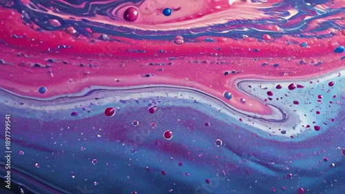 Vibrant Liquid Paint Swirling Motion Background.