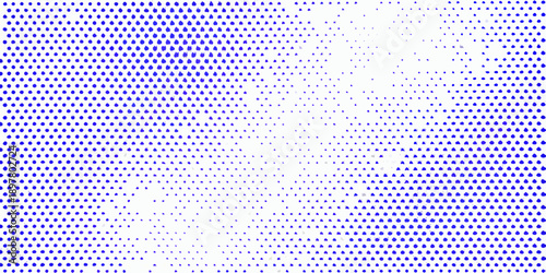 Abstract digital pattern of blue dots on a white background