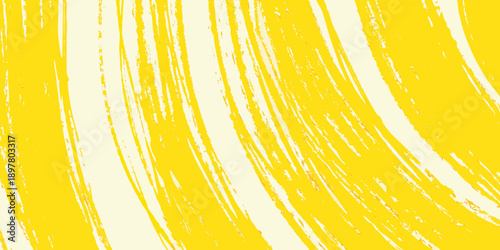 Abstract yellow and white brushstroke background with dynamic energy