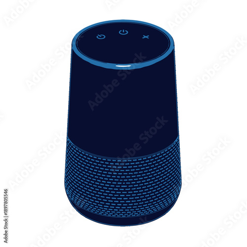 Amazon Echo Smart Speaker with Microphone Grid.