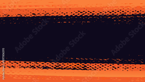 Abstract orange and black textured background with horizontal bands