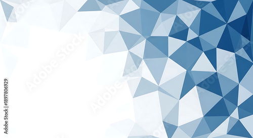 Abstract blue and geometric low poly background pattern texture