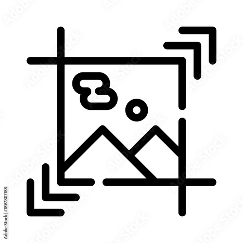 photo editing line icon