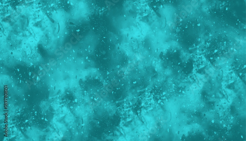 Abstract Bright Turquoise Smoke and Sparkling Nebula Background