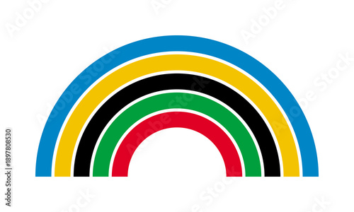 Wallpaper Mural 5 rainbow arc abstract geometric background, seven colors parallel lines Torontodigital.ca