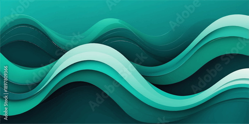 Abstract blue background with dynamic wave curves and light futuristic vector lines creates a professional business backdrop for a modern wallpaper design template