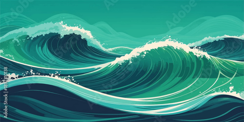 Abstract blue wave background featuring flowing light lines and soft motion texture in a creative vector illustration pattern for a modern technology backdrop