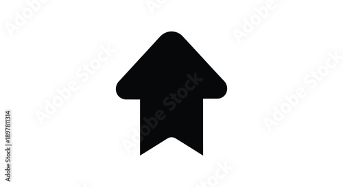 A stark minimalist image showcasing a solid black upward pointing arrow against a clean white background high quality professional Free Download A stark minimalist image showcasing a solid black upward pointing arrow against a clean white background high quality professional - GFXLoad