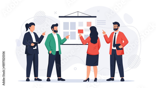 Business Team Meeting Presentation Strategy Planning