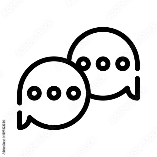 chat bubble line icon