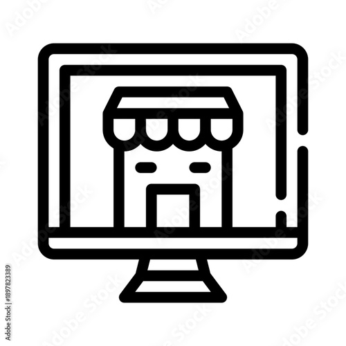 virtual store line icon