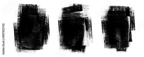 Schilderij op canvas Grunge rolled ink stamp textures handmade with brayer