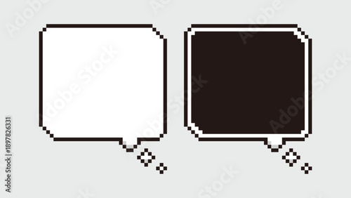 ドット bit レトロゲーム風 テキストボックス 吹き出し