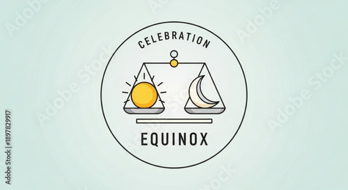 Equinox Celebration Scale Balance Sun Moon Symbol