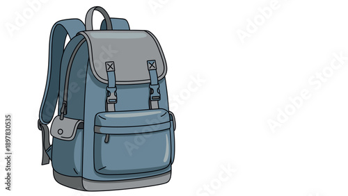 A stylish and functional blue and grey backpack perfect for students and travelers seeking durable gear for school supplies, outdoor adventures, or casual daily use in various educational