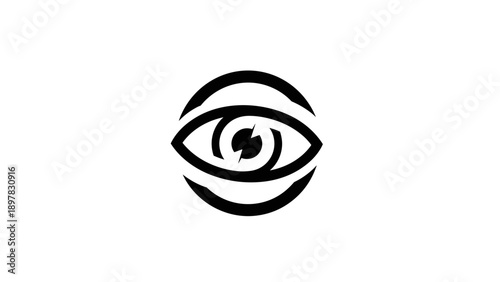 Minimalist Eye Logo Icon for Vision and Security Concepts