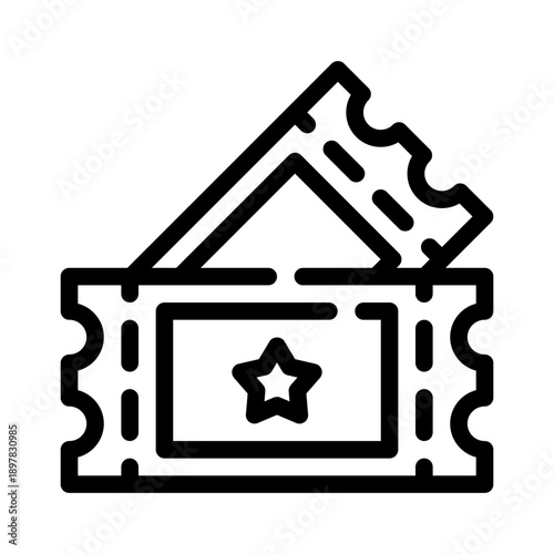 lottery ticket line icon