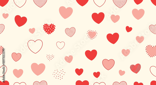 Valentine's Day heart pattern background design.