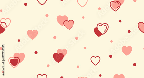 Valentine's Day heart pattern background design.