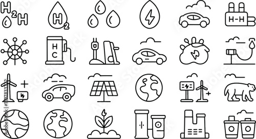 Illustrations of Renewable Energy and Environmental Concepts