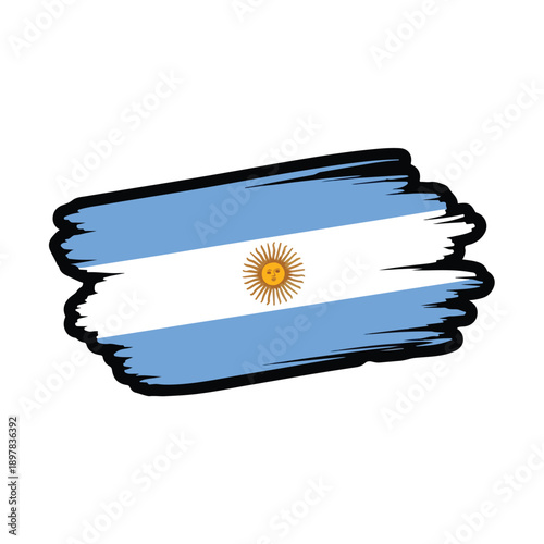 National flag of Argentina symbolizing patriotism and national pride, pektor035.eps vector illustration, Culture