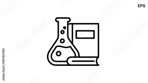 Science Education and Chemistry Study Outline Icon