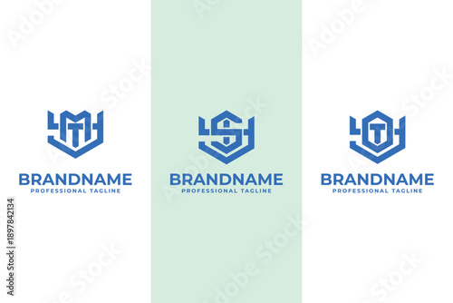 Letters YMT YSI YOT Hexagon Logo, for YTM TMY YIS ISY YTO TOY initials