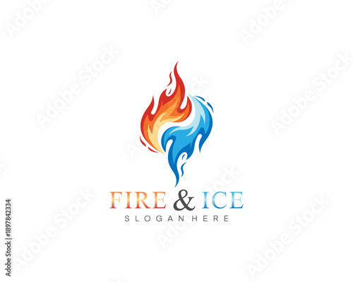 Fire and ice logo