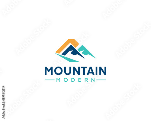 Modern mountain logo