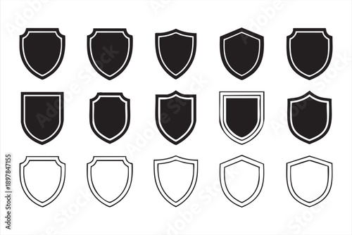 Minimal Shield Icons Representing Safety And Privacy