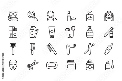 Cosmetics And Personal Care Icons For Branding And Ecommerce