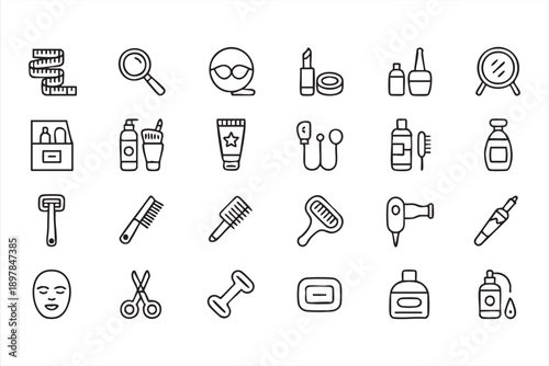 Modern Beauty And Skincare Icons For Spa And Wellness Brands