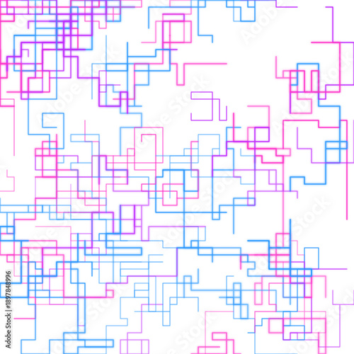 Futuristic Neon Maze Grid Lines Abstract Technology Labyrinth Pattern