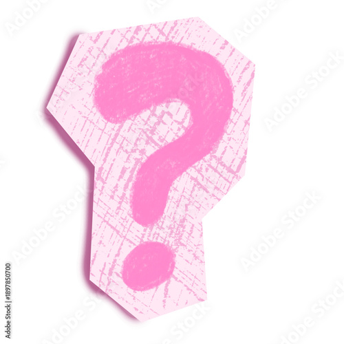 Questions mark scrapbook cutout