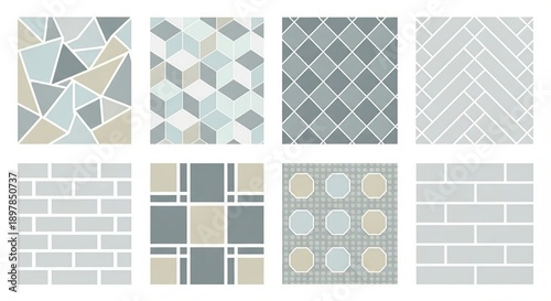 Outdoor Landscape Elements Top View with Swimming Pools and Garden Furniture for Site Plan
