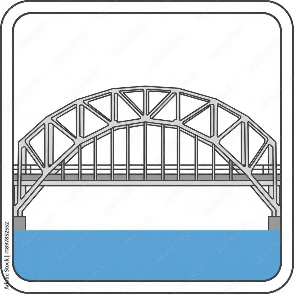 Fototapeta premium steel bridge icon