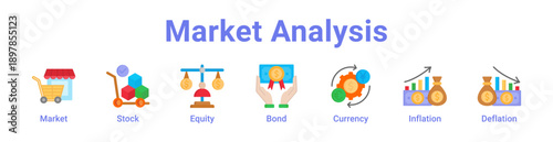 Market Analysis Icon Banner