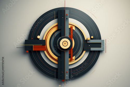 Background concept of strategic layout with abstract symmetry.