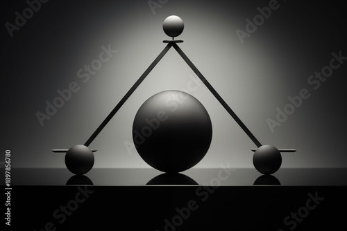 The concept of strategic balance with minimum symmetrical objects.