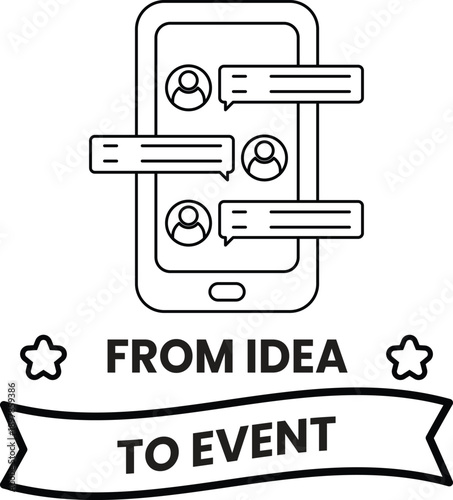 A phone with a chat window on it