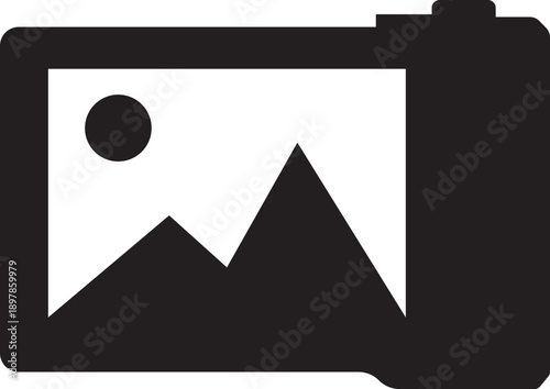 Photo icon vector illustration for camera gallery image picture symbol isolated on white background modern flat design collection group for website mobile app ui ux.