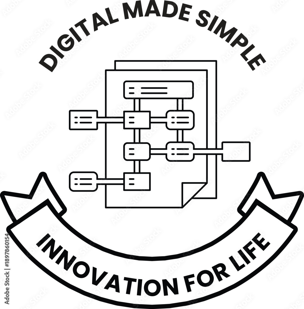 Fototapeta premium Digital made simple is the concept of this logo