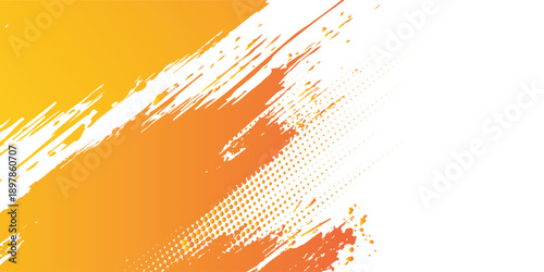 yellow and orange grunge texture on isolated background.